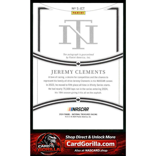 2024 Panini National Treasures #S-JGT Jeremy Clements Signatures #/99