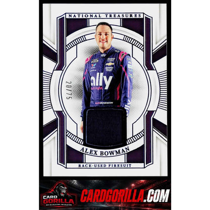 2025 Panini National Treasures #RUF-ABN Alex Bowman Race Used Firesuit Blue #/75