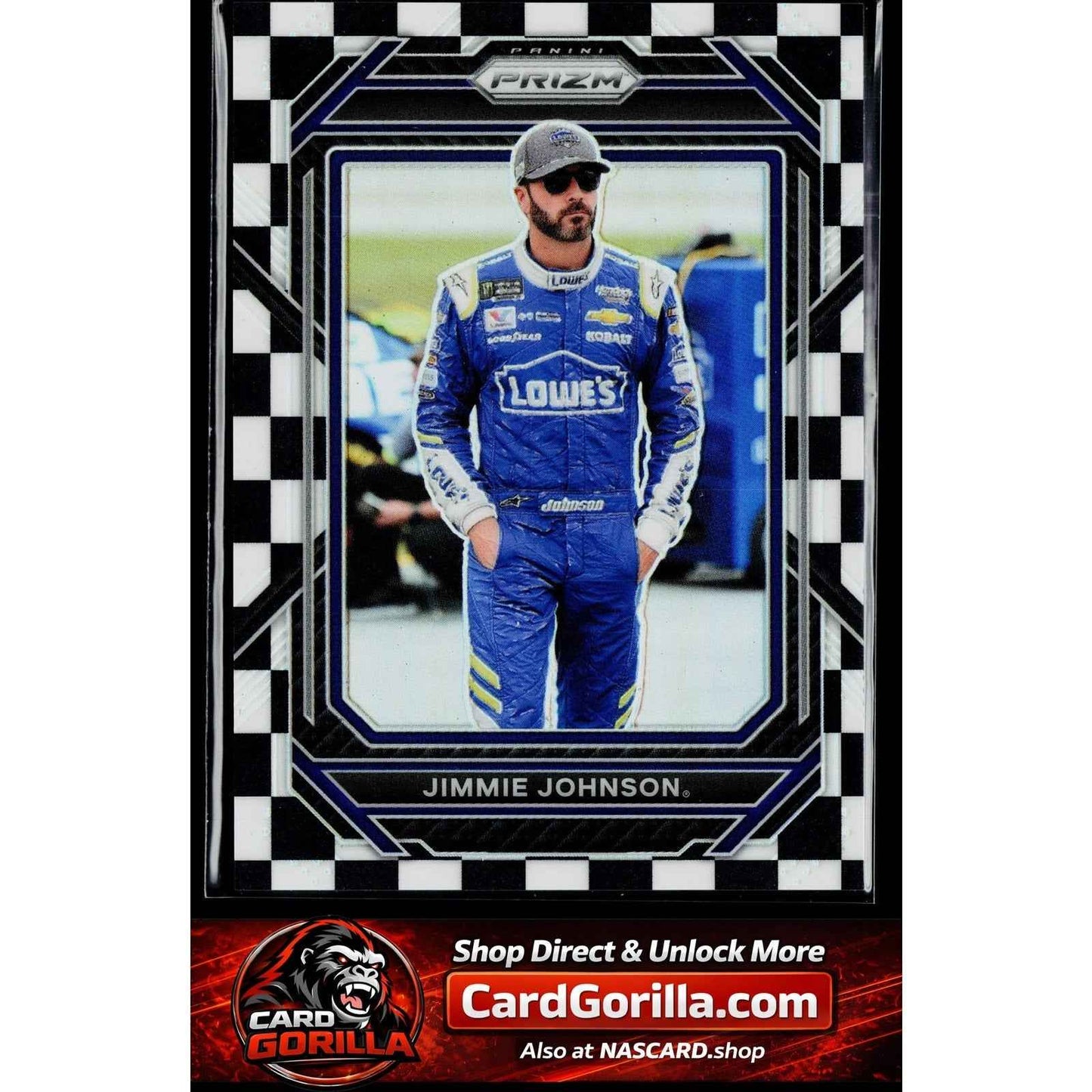 2023 Panini Prizm #57 Jimmie Johnson Checkered Flag Prizm #/50