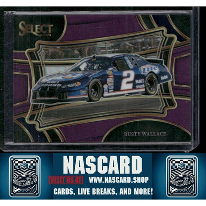 2024 Panini Select #155 Rusty Wallace Purple Prizms #/75