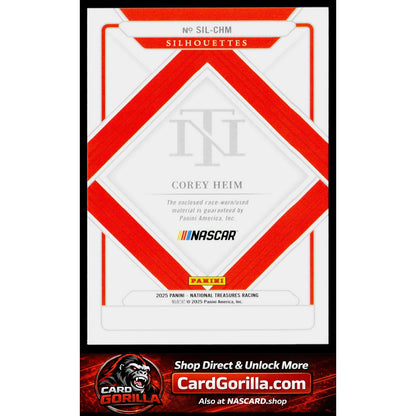 2025 Panini National Treasures #SIL-CHM Corey Heim Silhouettes Holo Silver #/30