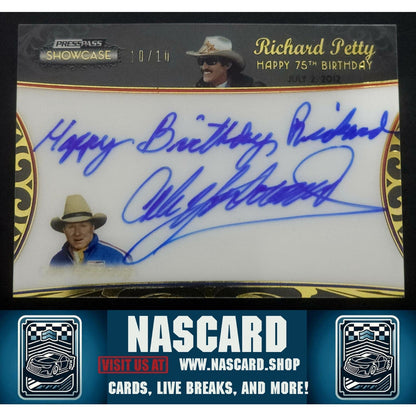 2012 Press Pass Showcase Petty 75 Birthday Gold Cale Yarborough /10 Inscription - NASCARD.shop