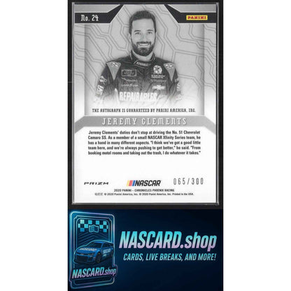 2020 Panini Chronicles #24 Jeremy Clements Phoenix Autographs #/300