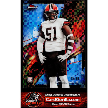 2024 Finest #75 Michael Hall Jr. Blue Geometric Refractor #/99