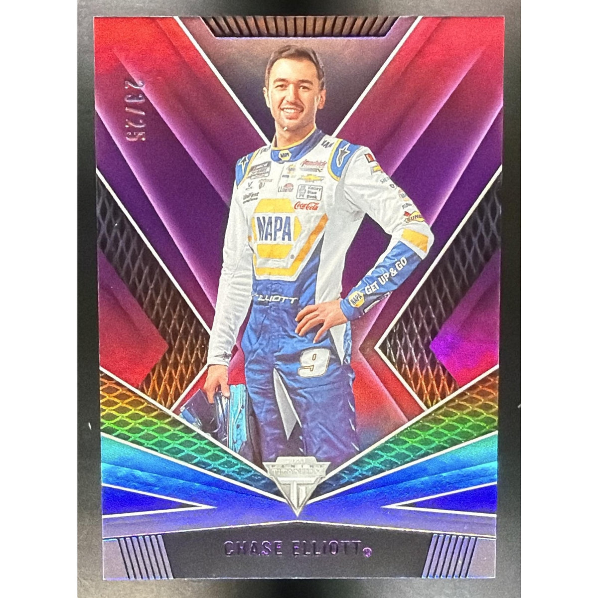 2023 Panini Chronicles Chase Elliott #4 Titanium Purple 23/25