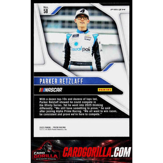2025 Panini Prizm #58 Parker Retzlaff White Sparkle