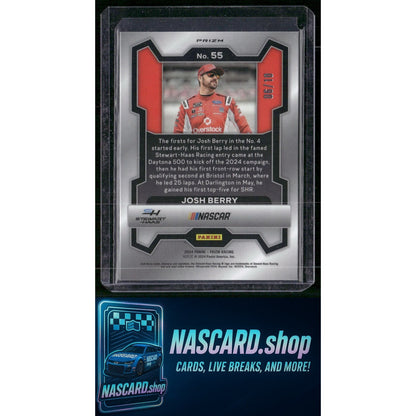 2024 Panini Prizm #55 Josh Berry Blue Shimmer #/10 - NASCARD.shop