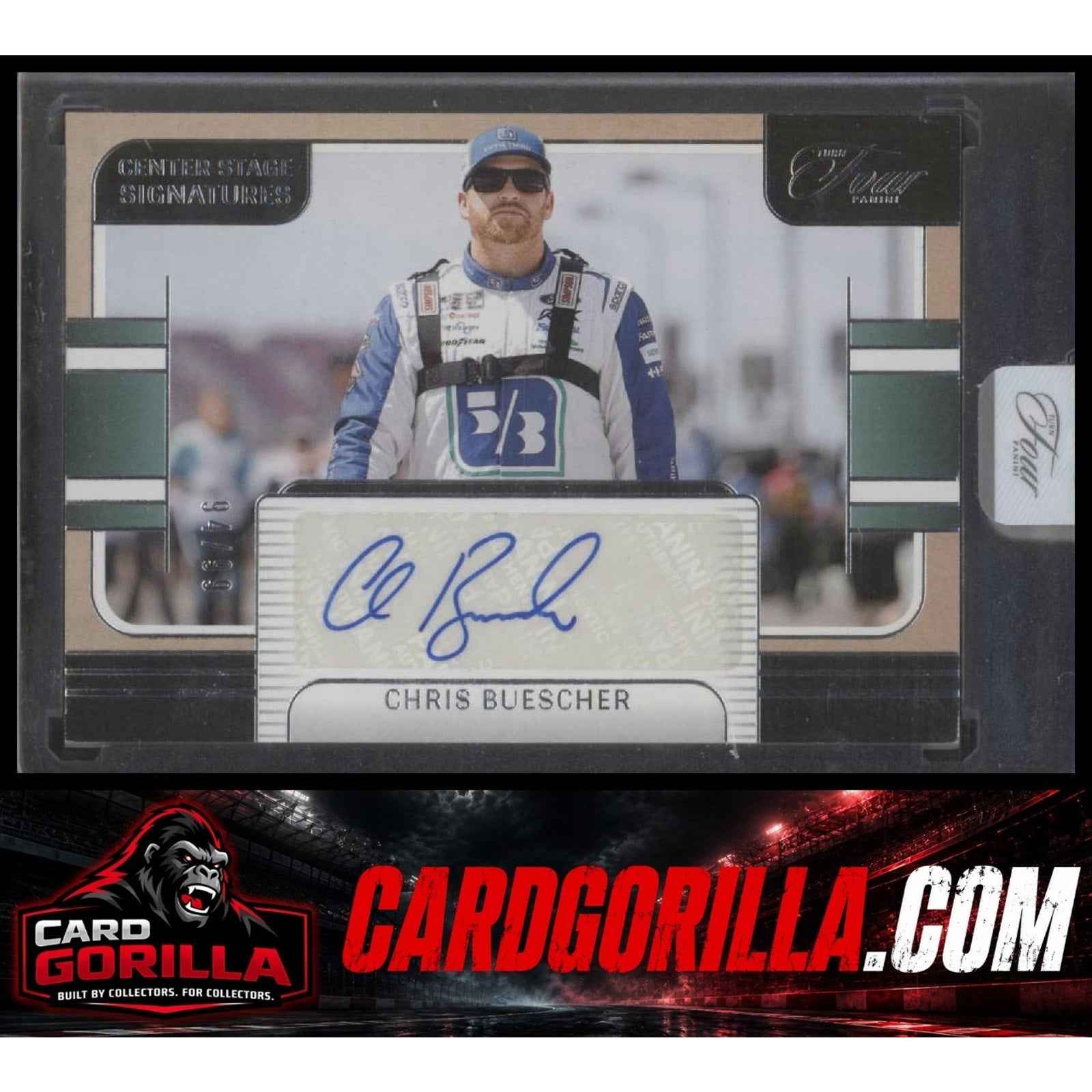 2025 Panini Turn Four #CSS-CBR Chris Buescher Center Stage Signatures #/99