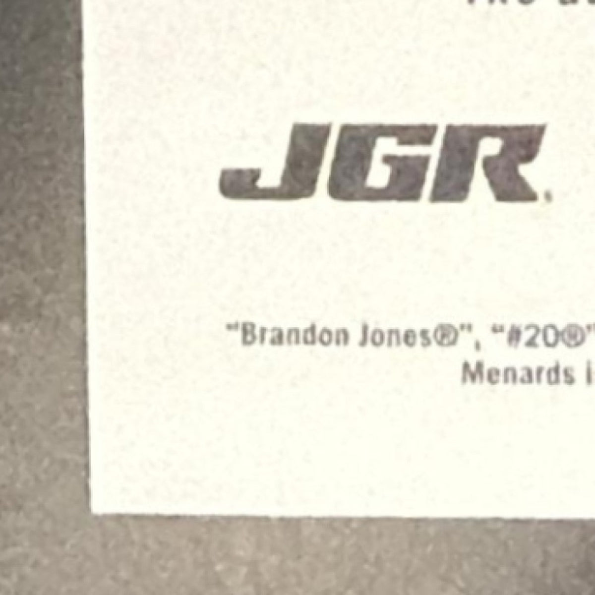 2026 Panini Donruss NASCAR Racing Brandon Jones #8 Dialed In Auto Blue Ice