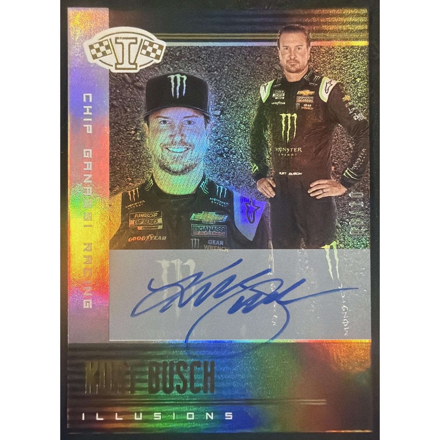 2020 Panini Chronicles Kurt Busch #15 Illusions Auto Gold 8/10