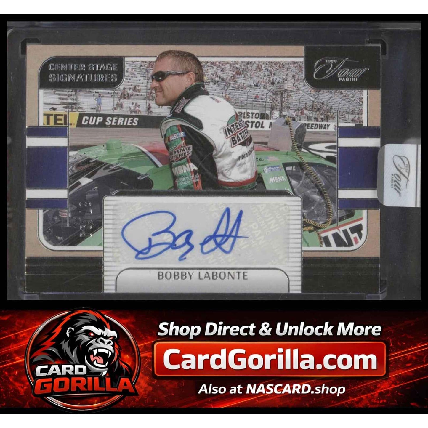 2025 Panini Turn Four #CSS-BLE Bobby Labonte Center Stage Signatures #/99
