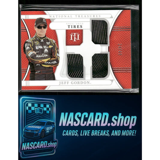 2022 Panini National Treasures Jeff Gordon Triple Race Used Tires #24/49 - NASCARD.shop
