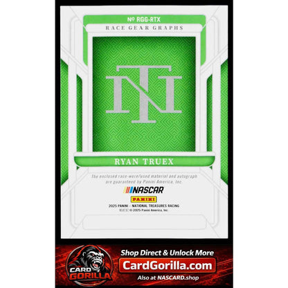2025 Panini National Treasures #RGG-RTX Ryan Truex Race Gear Graphs #/75