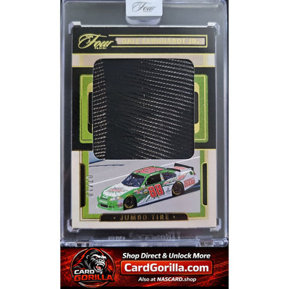 2025 Panini Turn Four #JTS-DEJ Dale Earnhardt Jr Jumbo Tire Swatches Gold #/10