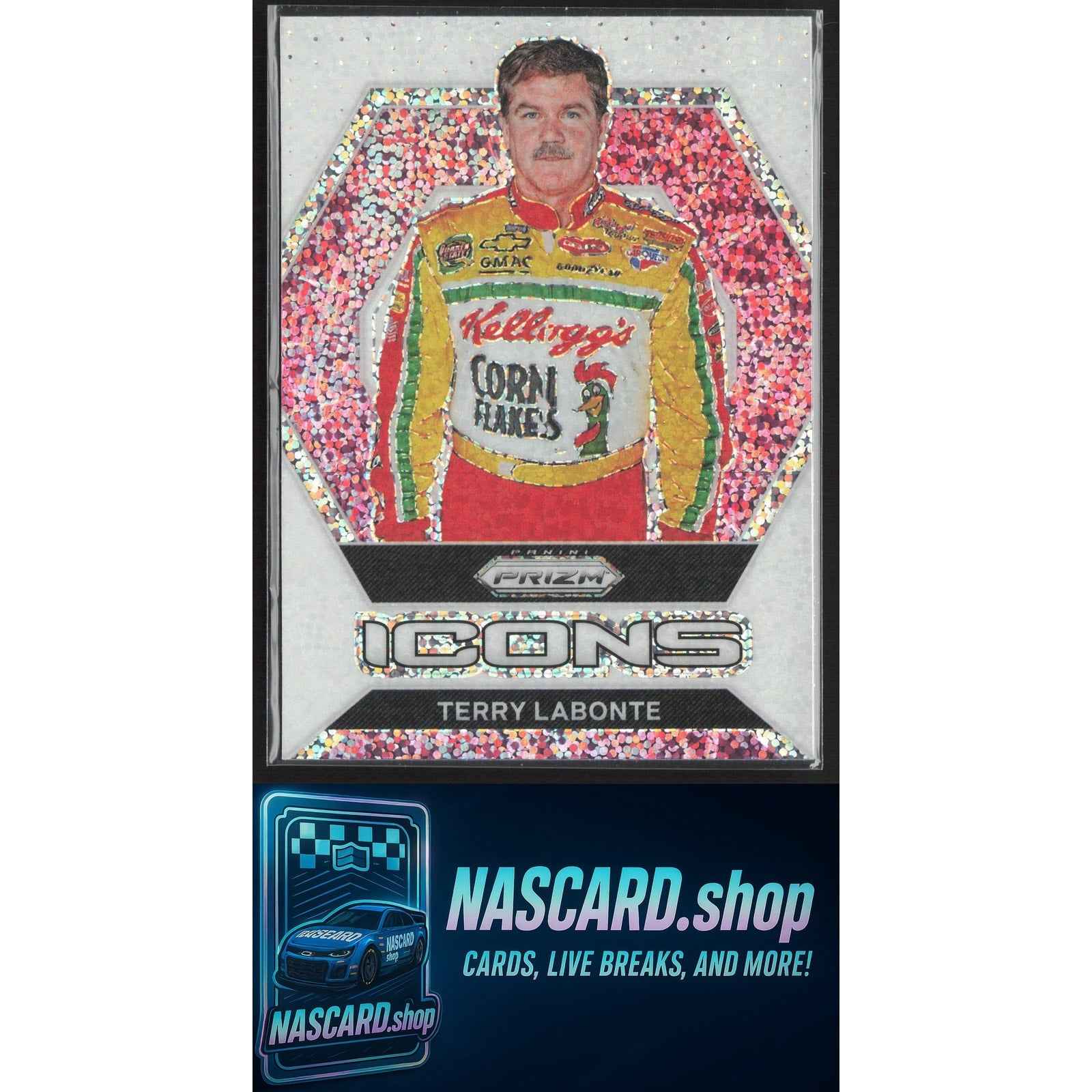 2022 Panini Prizm #88 Terry Labonte White Sparkle Prizm