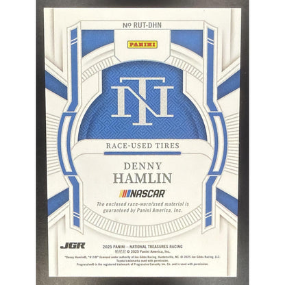 2025 Panini National Treasures Denny Hamlin #11 Race Used Tires 37/99