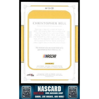 2021 Panini National Treasures Silhouettes Holo Gold Christopher Bell 01/10 - NASCARD.shop