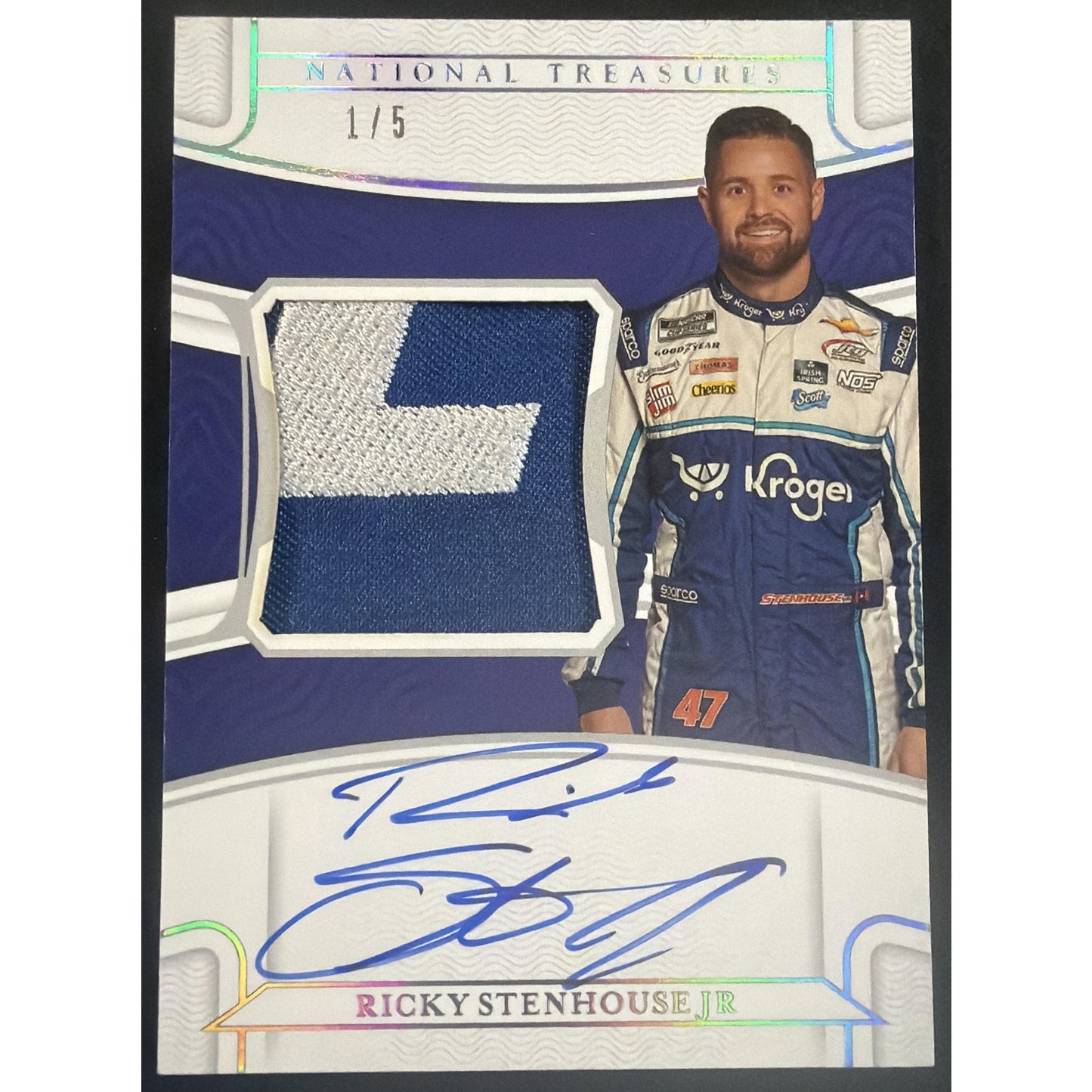 2022 Panini National Treasures Ricky Stenhouse Jr. Premium Patches /5