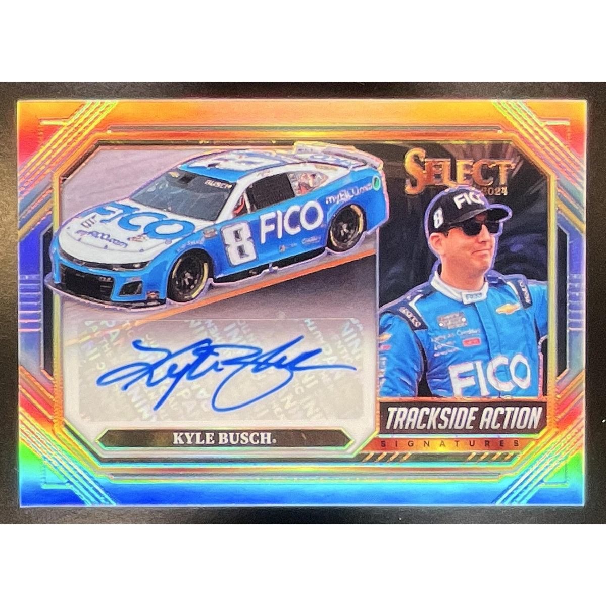 2024 Panini Select Nascar Kyle Busch #TAS-KYB Trackside Action Signatures Auto