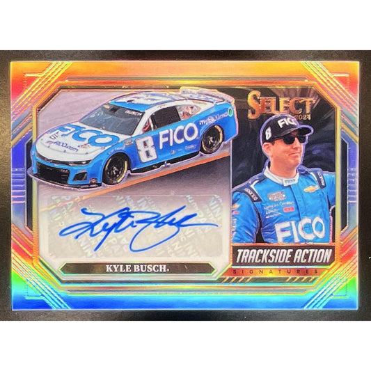 2024 Panini Select Nascar Kyle Busch #TAS-KYB Trackside Action Signatures Auto