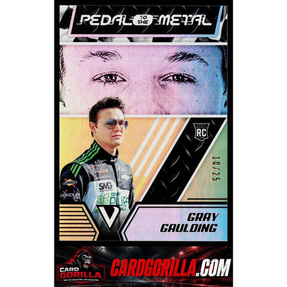 2019 Victory Lane #4 Gray Gaulding Pedal to the Metal Gold #/25