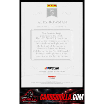 2025 Panini National Treasures #15 Alex Bowman 2016 Throwback #/35