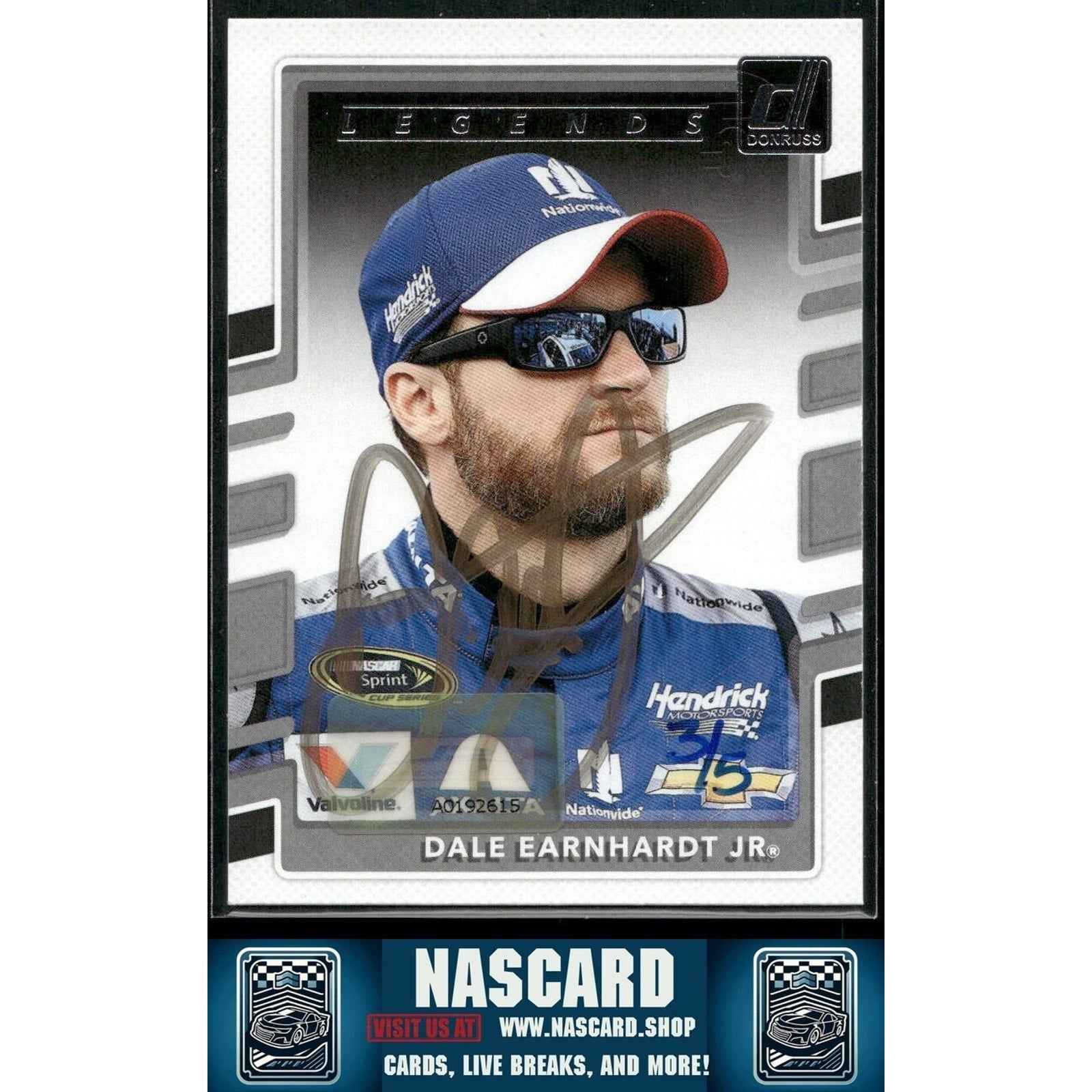 2018 Panini Donruss NASCAR - Legends Buy Back Autographs Dale Earnhardt Jr. 3/5 - Card Gorilla