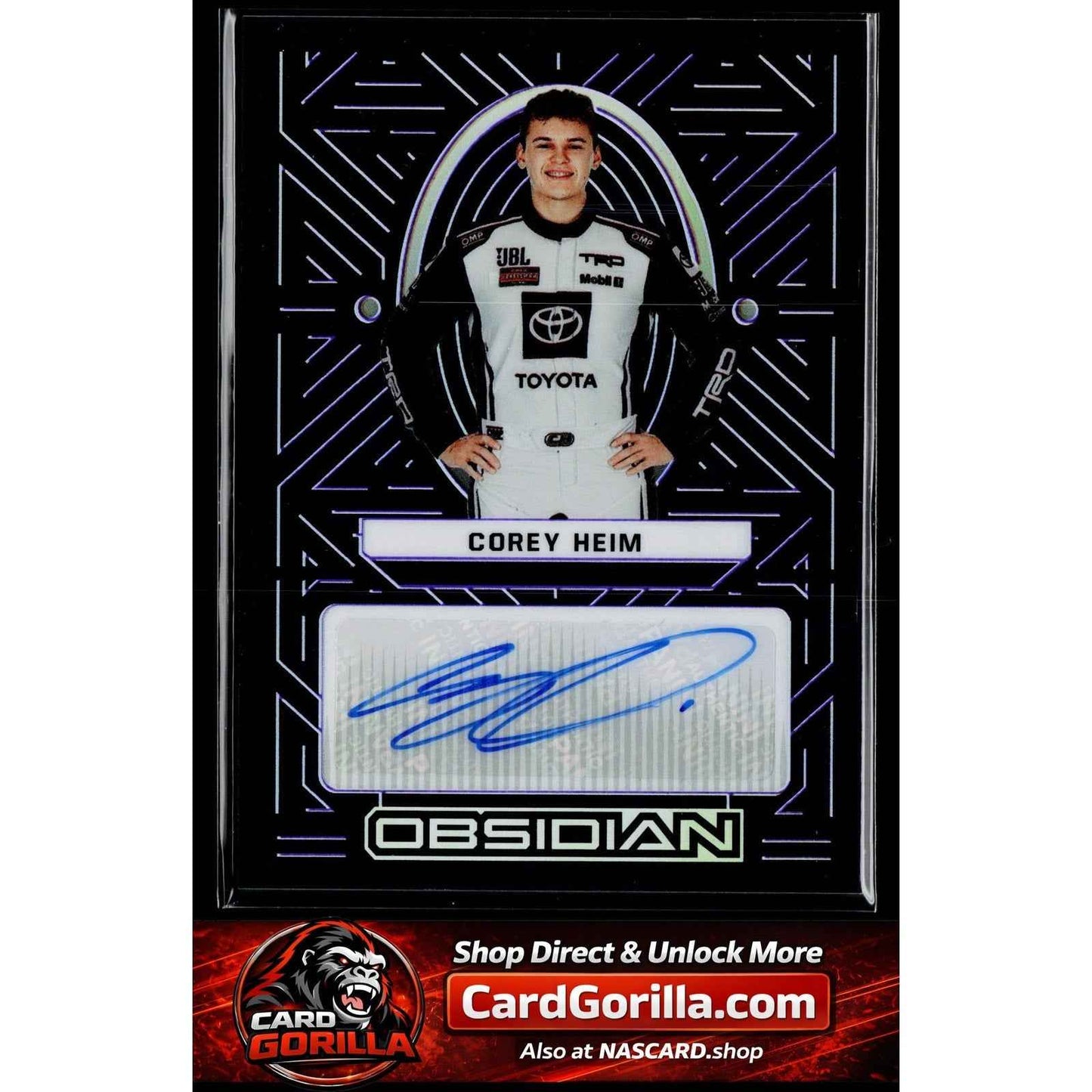 2023 Chronicles Corey Heim Obsidian Signatures Electric Etch Purple #/49