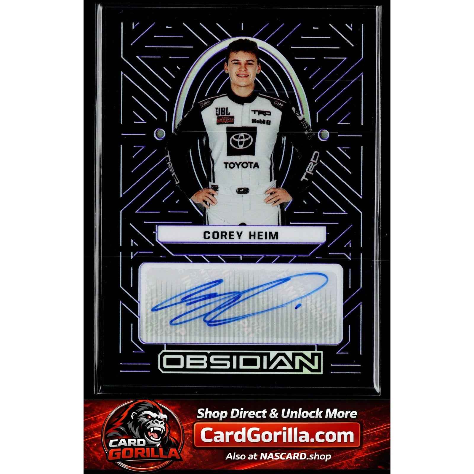 2023 Chronicles Corey Heim Obsidian Signatures Electric Etch Purple #/49