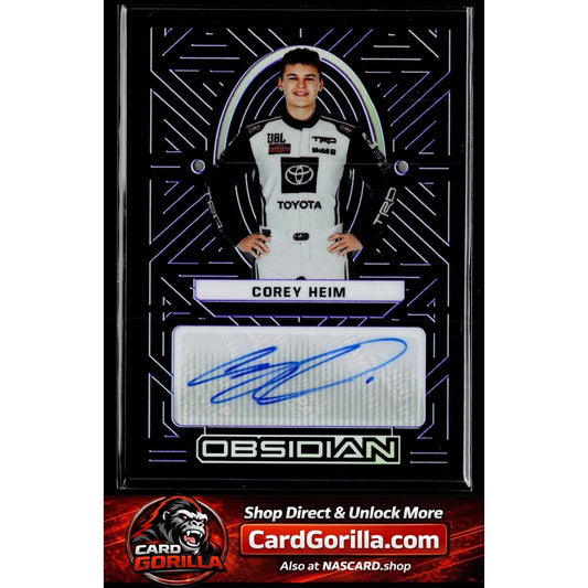 2023 Chronicles Corey Heim Obsidian Signatures Electric Etch Purple #/49