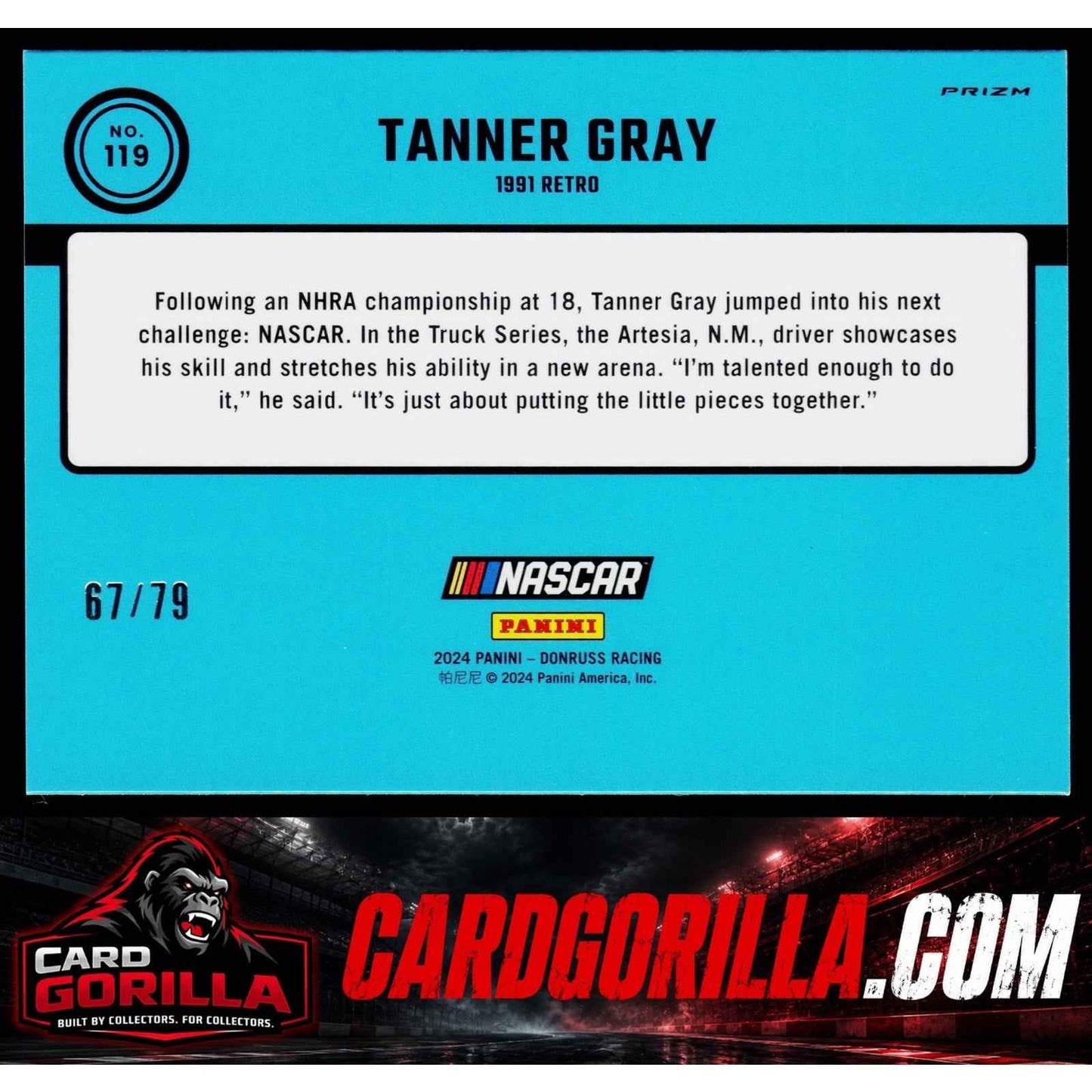 2024 Donruss #119 Tanner Gray Optic Pink Velocity #/79