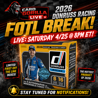 2026 Donruss Racing FOTL FULL CASE - PICK YOUR DRIVER - April 25th 8:00 PM ET