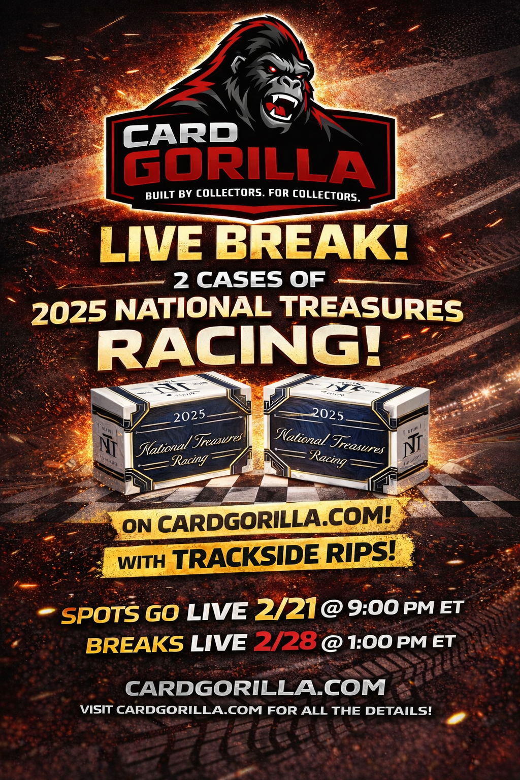 February 28th, 2026 - DUAL CASE 2025 NATIONAL TREASURES RACING - Pick Your Driver