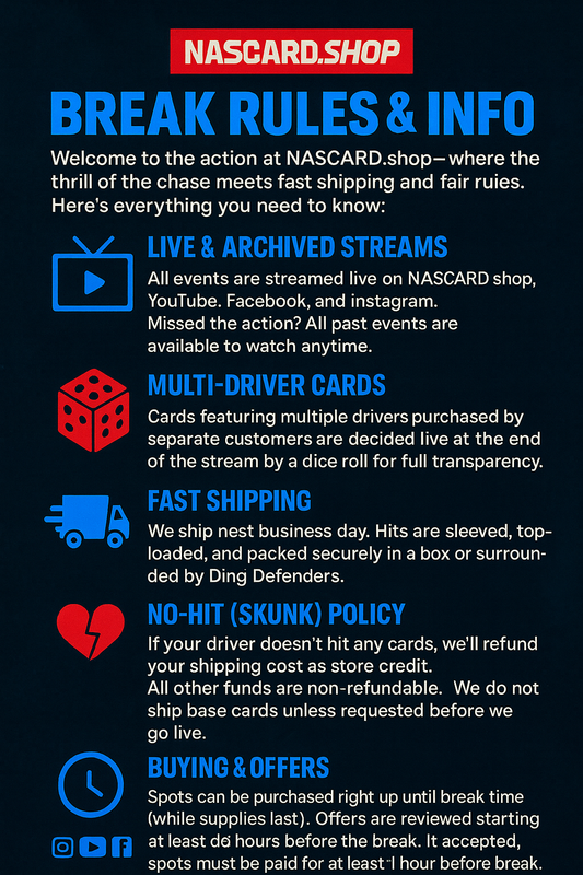 February 24th, 2026 - 2025 National Treasures Racing Full Case - Pick Your Driver