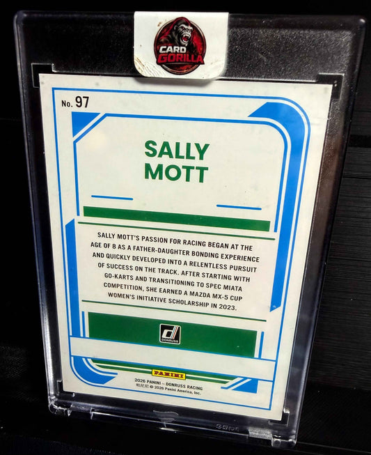 Sally Mott 2026 Donruss Racing Base Optic Rated Rookie Card