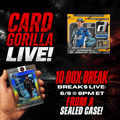 SPOTS GO LIVE TONIGHT! 2026 Donruss Racing 10 Box (Half Case) - PICK YOUR DRIVER - June 9, 2026