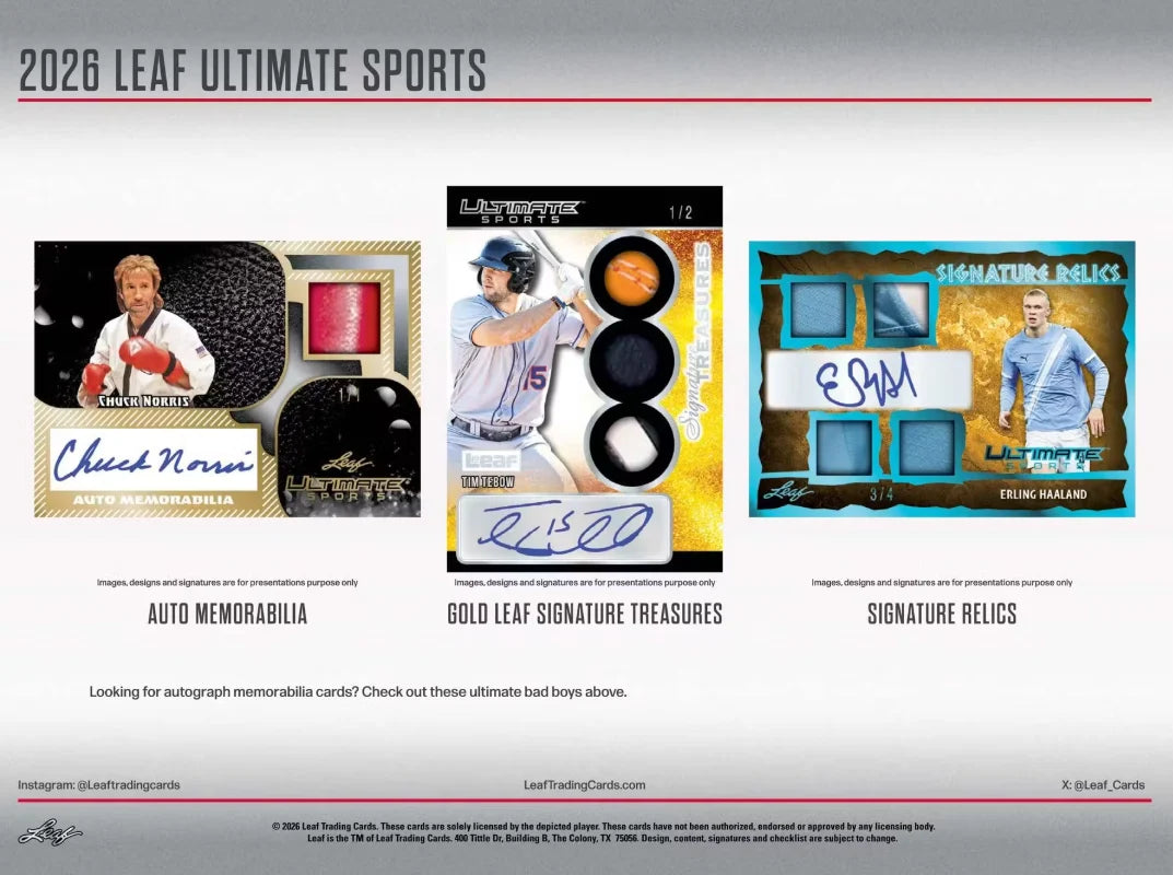 2026 Leaf Ultimate Sports Hobby Box