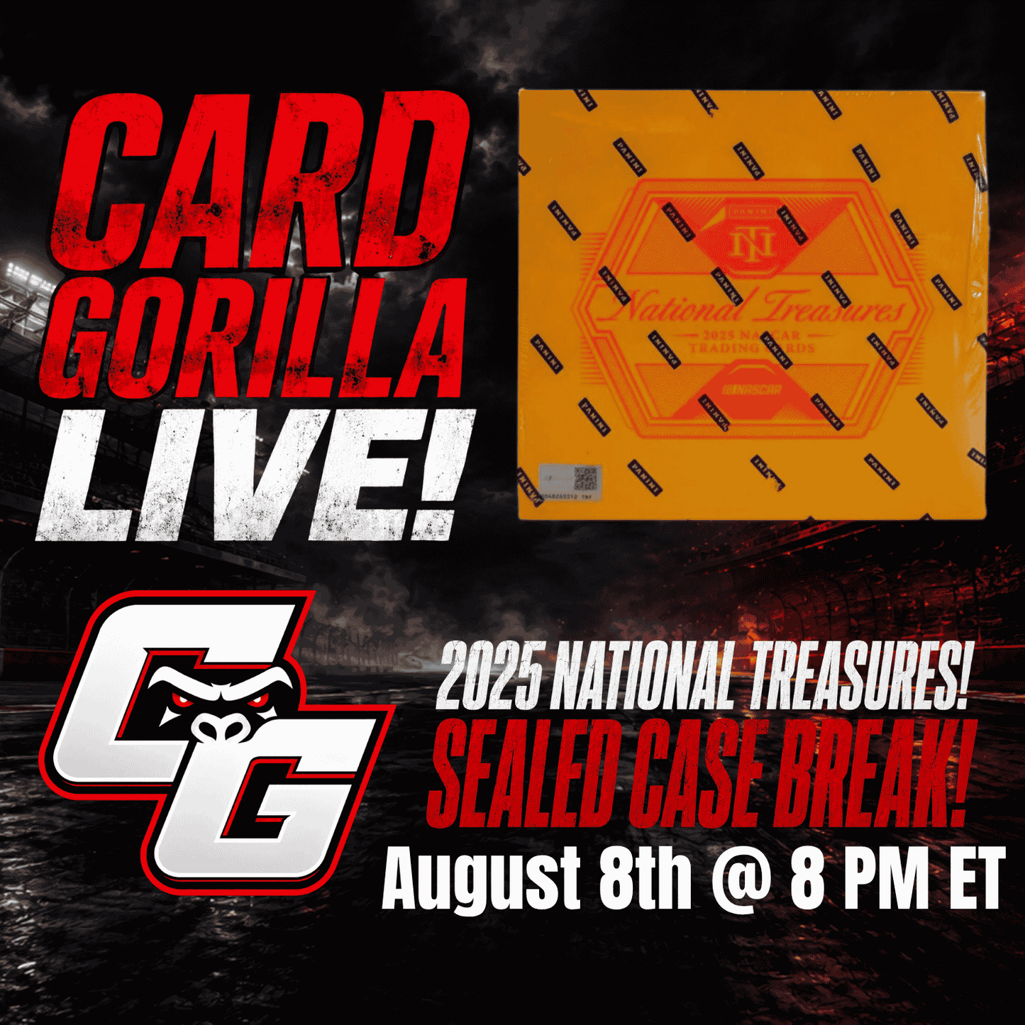 SPOTS GO LIVE TONIGHT 2025 National Treasures Racing Full Case - Pick Your Driver - August 8th, 2026