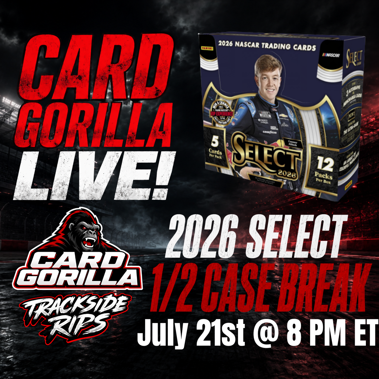 SPOTS LIVE TONIGHT! 2026 Select 1/2 Case - Pick Your Driver - July 21st, 2026