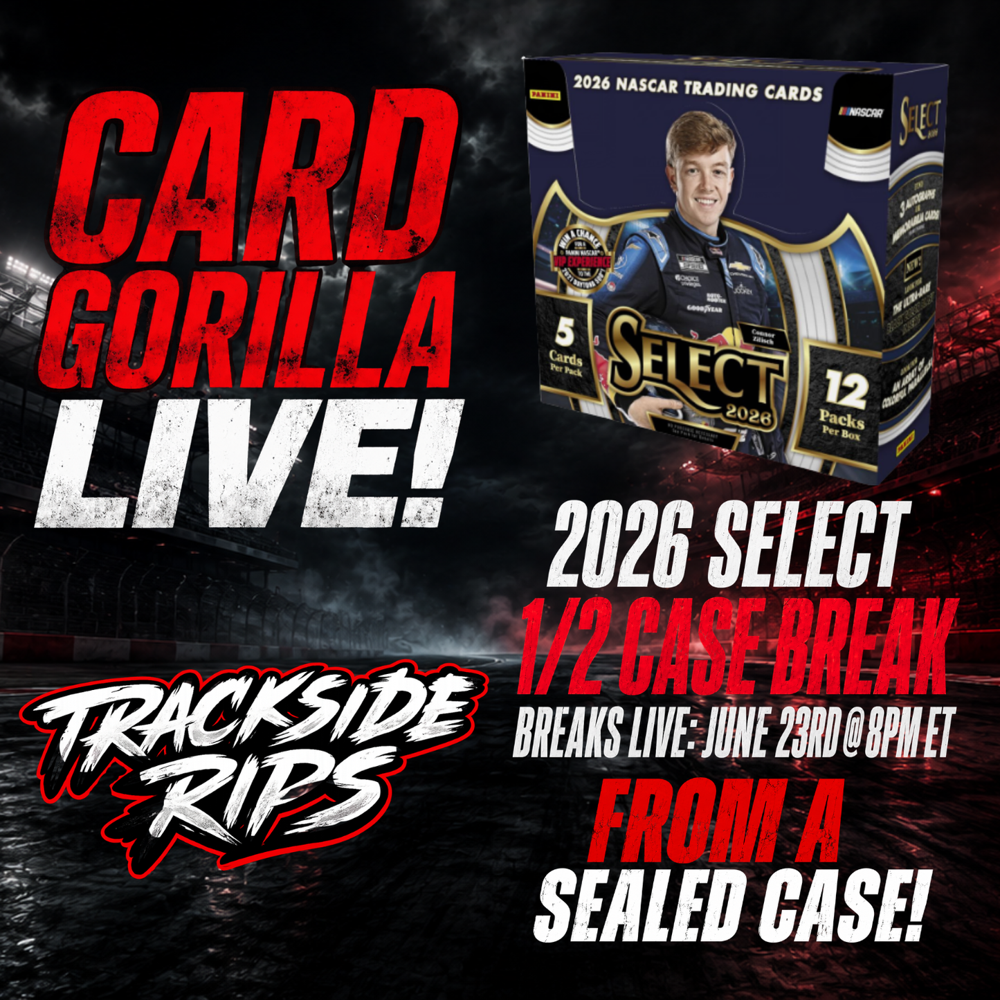 SPOTS LIVE TONIGHT! 2026 Select 1/2 Case - Pick Your Driver - June 23rd, 2026