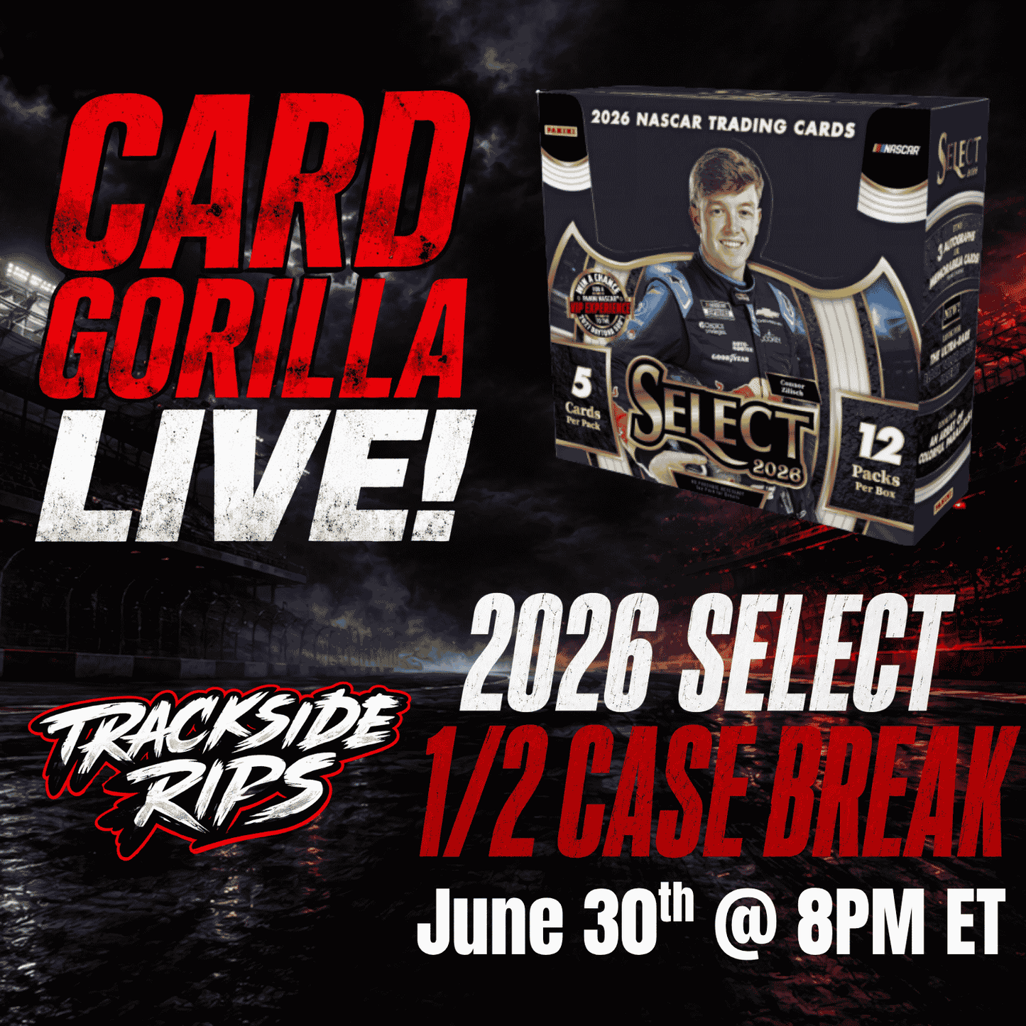 SPOTS GO LIVE TONIGHT! 2026 Select 1/2 Case - Pick Your Driver - June 30th, 2026