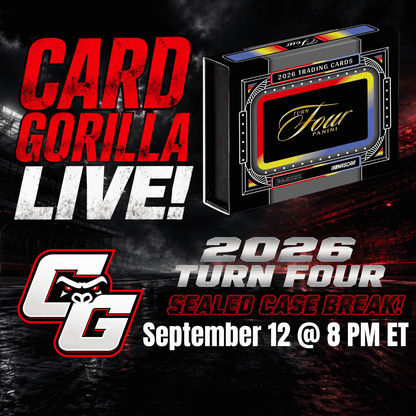 SPOTS LIVE TONIGHT! 2026 Panini Turn Four Racing Sealed Case - Pick Your Driver - September 12, 2026