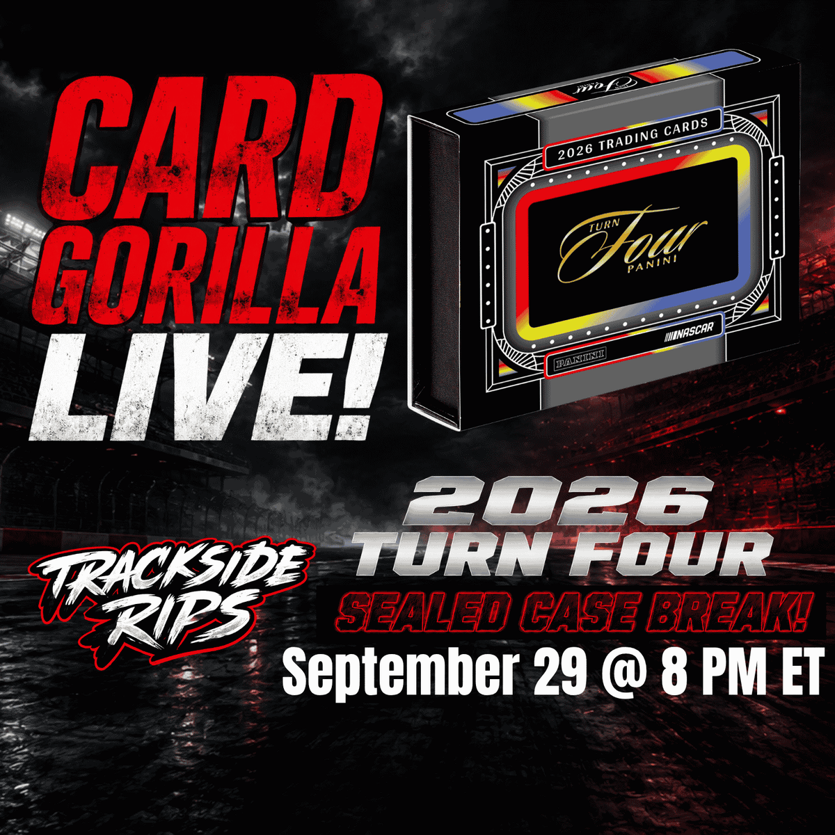 2026 Panini Turn Four Racing Sealed Case - Pick Your Driver - September 29, 2026
