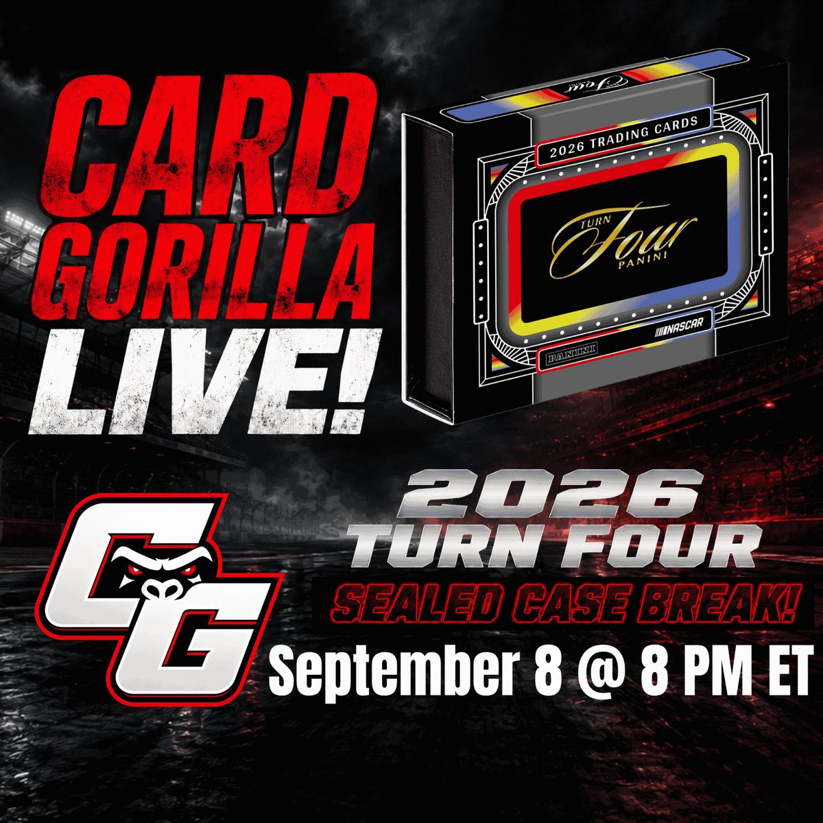 2026 Panini Turn Four Racing Sealed Case - Pick Your Driver - September 8, 2026