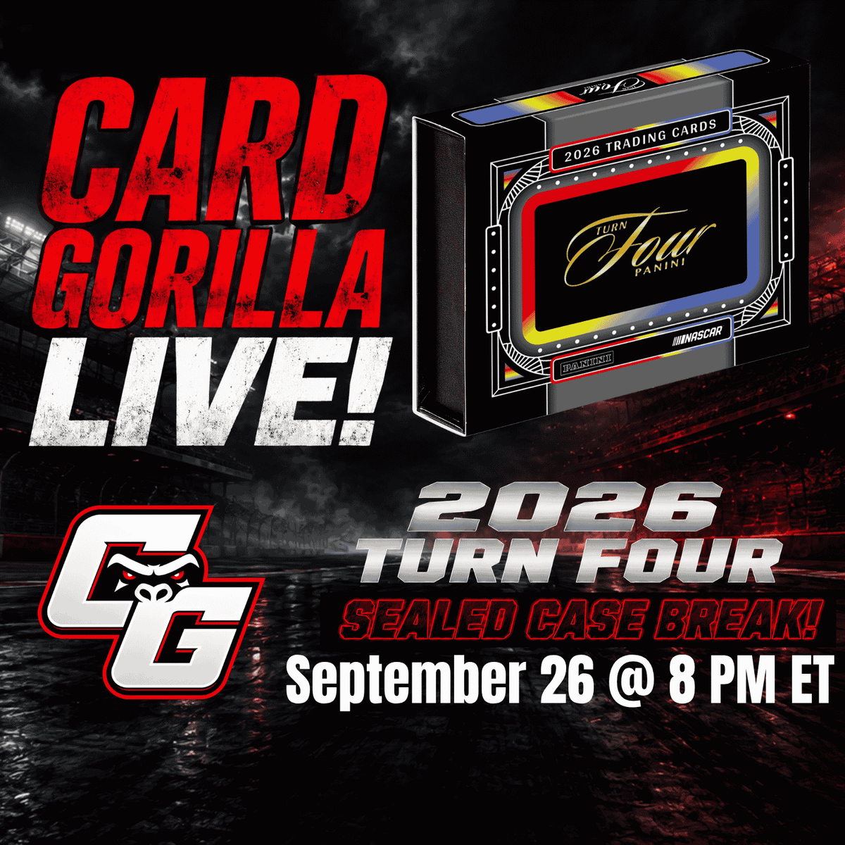 2026 Panini Turn Four Racing Sealed Case - Pick Your Driver - September 26, 2026