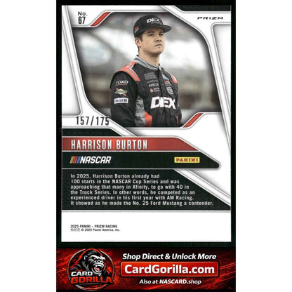 2025 Panini Prizm #67 Harrison Burton Red Power #/175