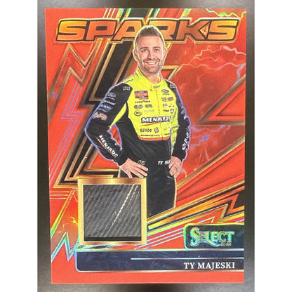 2026 Panini Select NASCAR Ty Majeski #7 Sparks Red Prizms /99