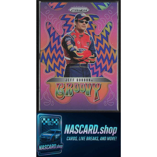 2025 Panini Prizm #10 Jeff Gordon Groovy Blue #/49