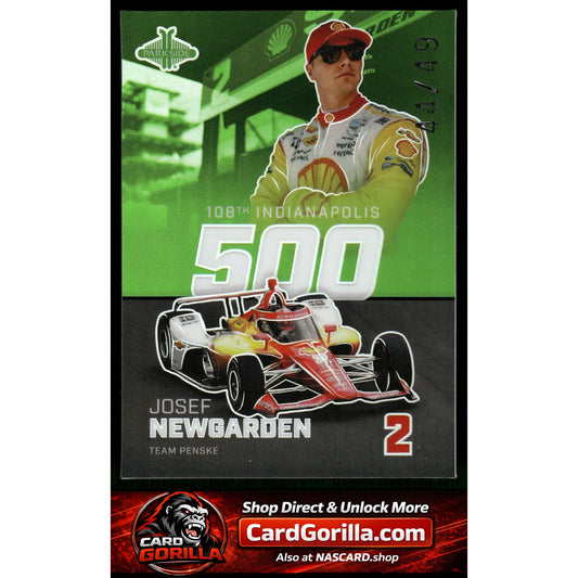 2024 Parkside Indy 500 Pacific #1 Josef Newgarden Green #/49
