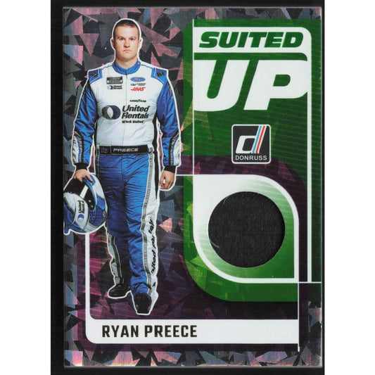 2025 Donruss #SU-RPE Ryan Preece Suited Up Swatches Orange Ice
